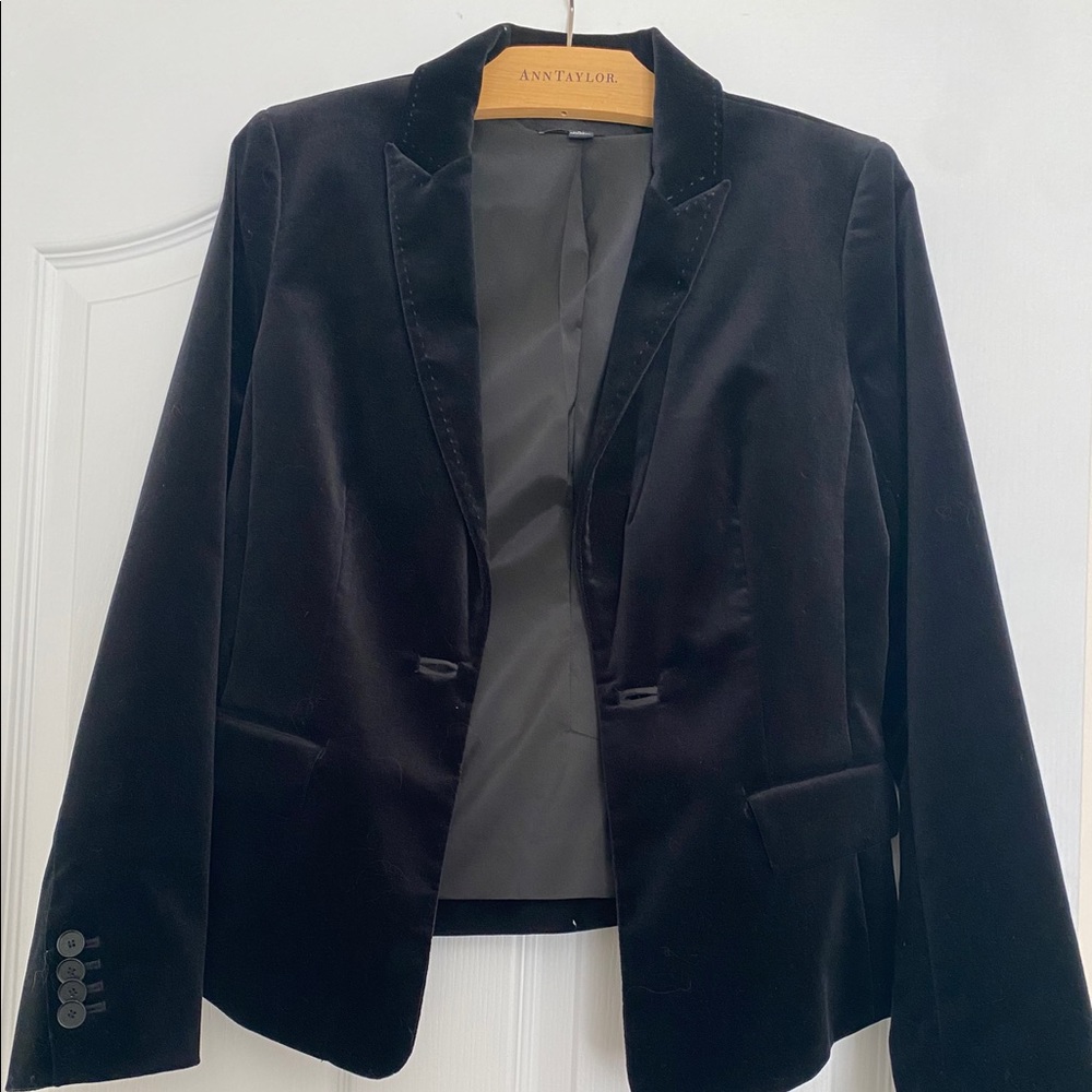 Black velvet blazer